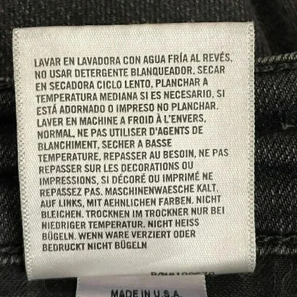 Citizens of Humanity Rocket Crop High Rise Skinny Black Denim Jeans SZ 25 # 1040 - Picture 10 of 14